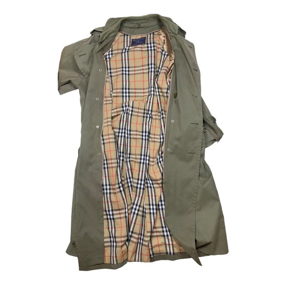 Vintage Burberry's Mens 42 Trench Coat Belted - Picture 5 of 12